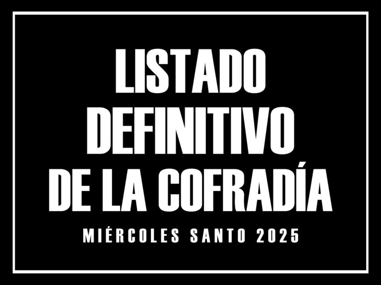 LISTADO DEFINITIVO HDAD PANADEROS SEVILLA XS 2025